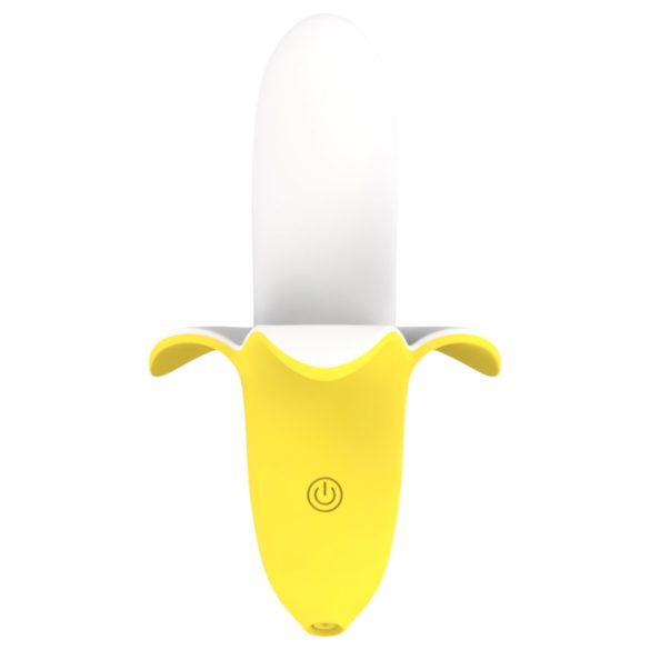 Lonely - rechargeable, waterproof, banana vibrator (yellow-white)