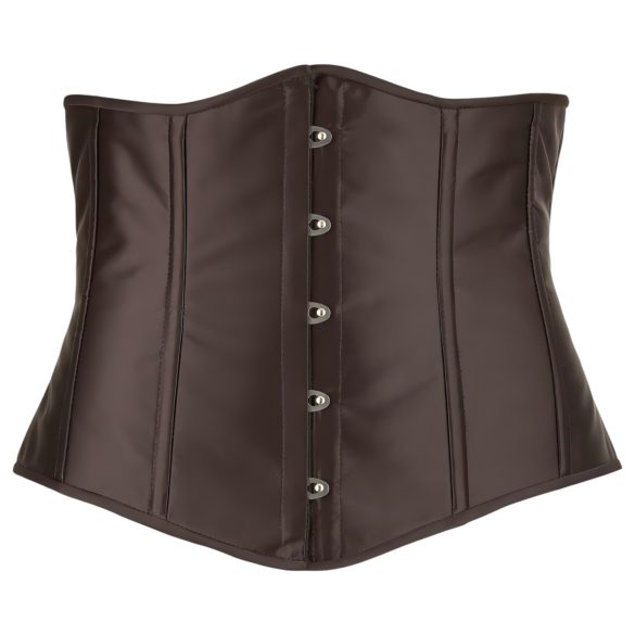 Cottelli Plus Size - Black Satin Waist Corset - 3XL