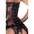 Noir - Lace Corset with Garter (Black) - XL
