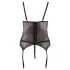 Cottelli - Black Lace Women's Top with Ribbon Detailing - XXXL