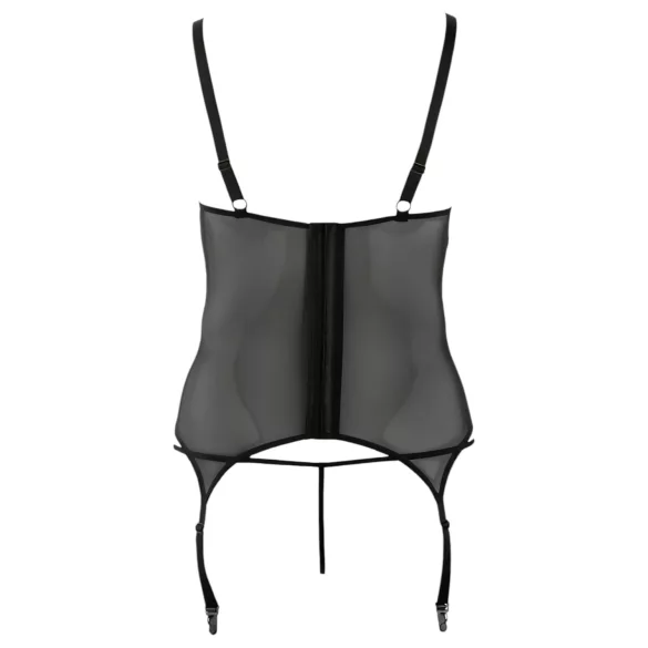 Cottelli - Floral Women's Top, Plus Size (Black) - XXXL