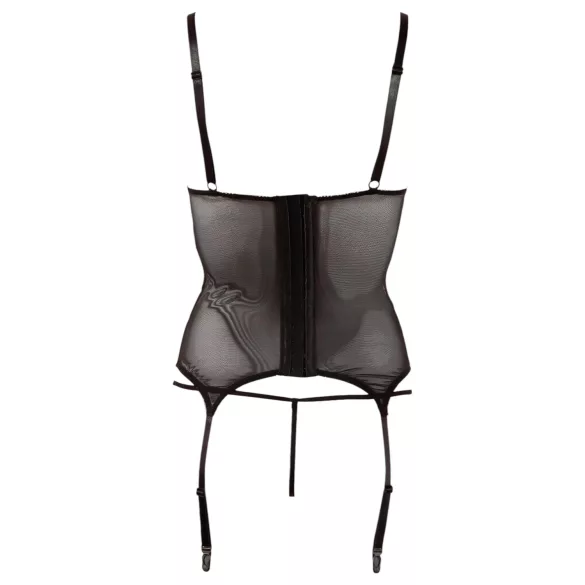 Cottelli - Sleek Striped Sheer Top (Black) - M