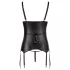 Cottelli Bondage - shiny push‑up top with cuffs (black)