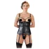 Cottelli Bondage - shiny push‑up top with cuffs (black)