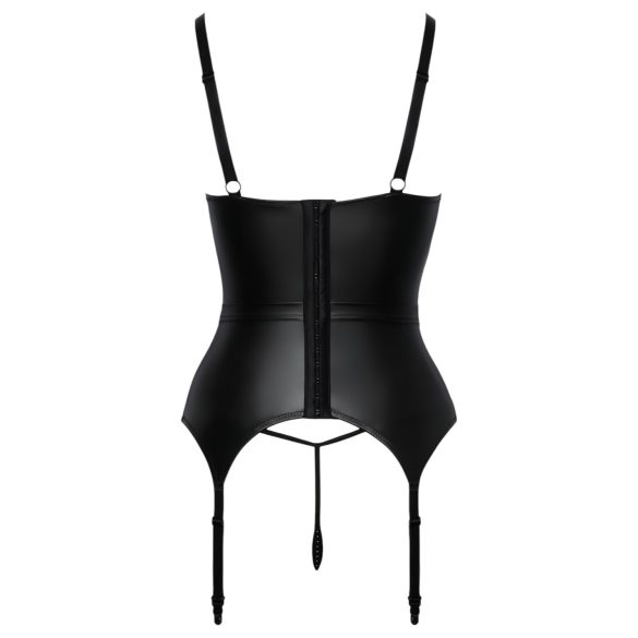 Abierta Fina - Uplift Top with Garter (Black) - L