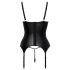 Abierta Fina - Uplift Top with Garter (Black) - L