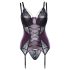 Cottelli Curves - Lace-Up Lingerie Set (Purple)