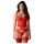 Obsessive Cupide Desire - Sheer Lace Top Set (Red) - L/XL