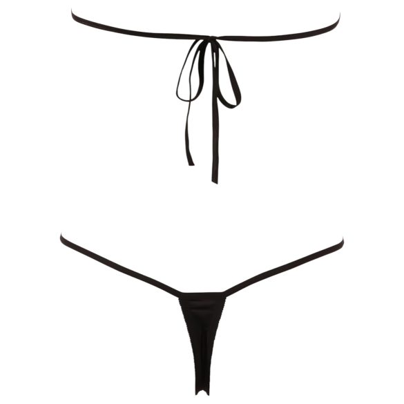 NO:XQSE - Open Rhinestone Bodysuit - Black (S-L)