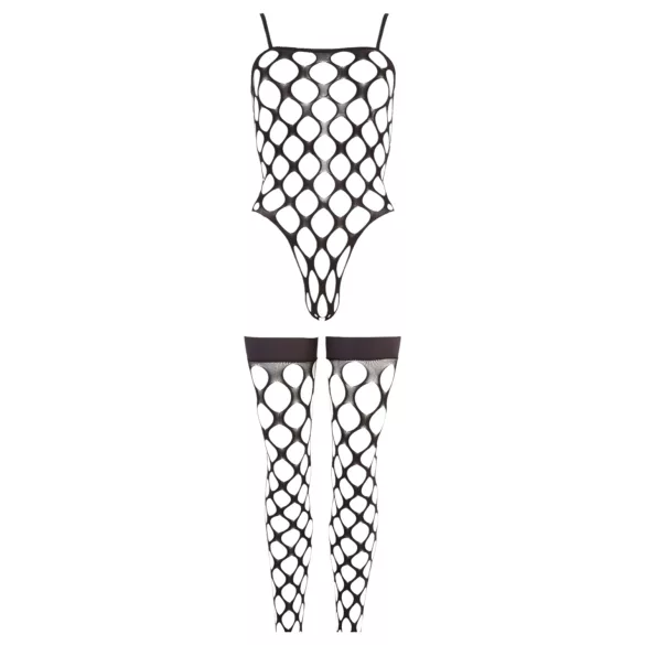 NO:XQSE - Black Fishnet Sexy Set (S-L)
