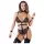Cottelli Bondage - Strappy Open Body with Chains (Black)