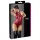 Cottelli Party - zip-up, sleeveless shiny bodysuit (red)