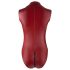 Cottelli Party - Zip-Up Sleeveless Shiny Bodysuit (Red)