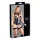 Cottelli Bondage - Shiny Open-Front Bodysuit & Cuffs (Black) - M