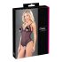Cottelli - Lacy, Beaded Open Body (Black) - L