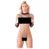 NO:XQSE - Long Sleeve Mesh Bodysuit - Black (S-L)