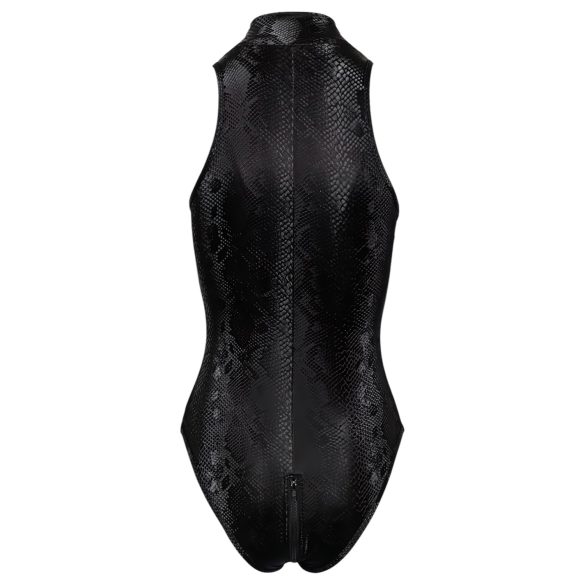 Cottelli Party - Black Snakeskin Pattern Bodysuit - L
