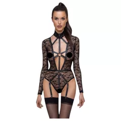 Cottelli - Sheer Strappy Bodysuit (Black)
