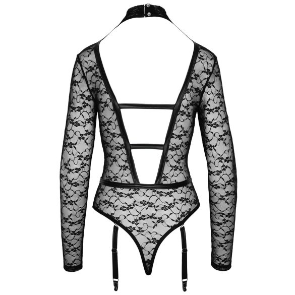 Cottelli - Sheer Strappy Bodysuit (Black)