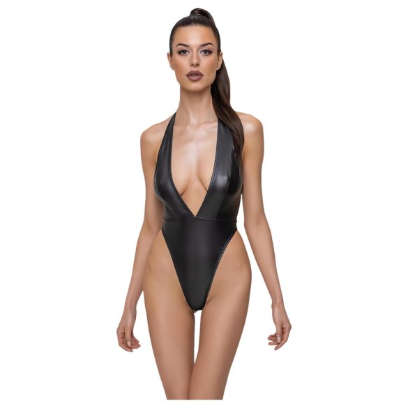 Cottelli Party - Glossy Halterneck Bodysuit (Black)