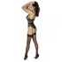 Cottelli - Open Strappy Bodysuit with Garter (Black) - M