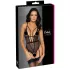 Cottelli - Open Strappy Bodysuit with Garter (Black) - M