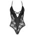 Cottelli Party - Floral Bodysuit (Black) - XL