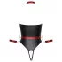 Cottelli Bondage - shiny bodysuit and arm cuffs (black) - L