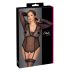Cottelli Curves - Sheer Bodysuit (Black) - 2XL