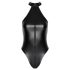 Noir - Shiny Halter Neck Bodysuit (Black) - XL