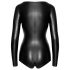Noir - Sleek Long-Sleeve Bodysuit (Black) - L