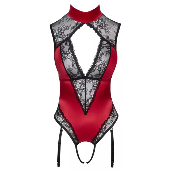 Cottelli - Lace Halter Neck Bodysuit (Red)
