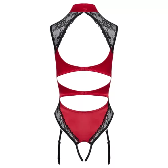 Cottelli - Lace Halter Neck Bodysuit (Red)