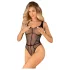Obsessive B336 - Sheer, Open Net Bodysuit (Black) - Sizes S-L