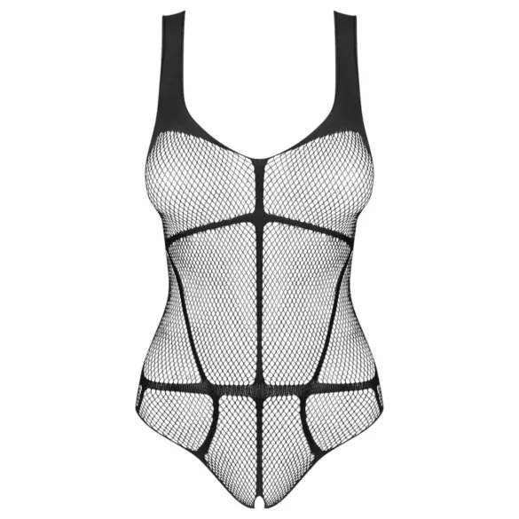 Obsessive B336 - Sheer, Open Net Bodysuit (Black) - Sizes S-L