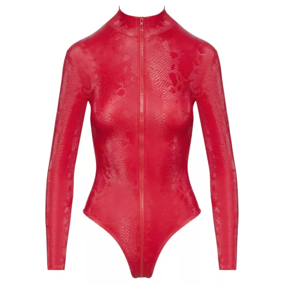 Cottelli - Red Snake Print Bodysuit - M