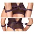 Cottelli Bondage - open body with arm cuffs (dark purple) - L