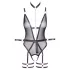 Cottelli Bondage - open body with arm cuffs (dark purple) - L