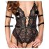 Cottelli Bondage - Open Lace Bodysuit (Black) - L