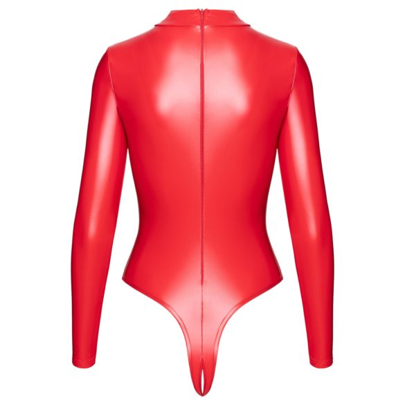 Noir - Shiny Finish Bodysuit (Red) - L