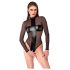 Noir - Sheer Crossed-Back Bodysuit (Black) - M