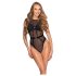 Cottelli - Sheer Lace Bodysuit (Black)