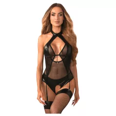 Obsessive Dominna - Sheer Shimmer Body (Black) - L/XL