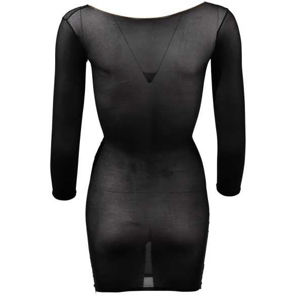 NO:XQSE - Sheer Long-Sleeve Bodysuit in Black (S-L)