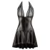 Noir - Layered Dress with Sheer Bodice and Halter Neck (Black)