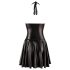 Noir - Layered Dress with Sheer Bodice and Halter Neck (Black)
