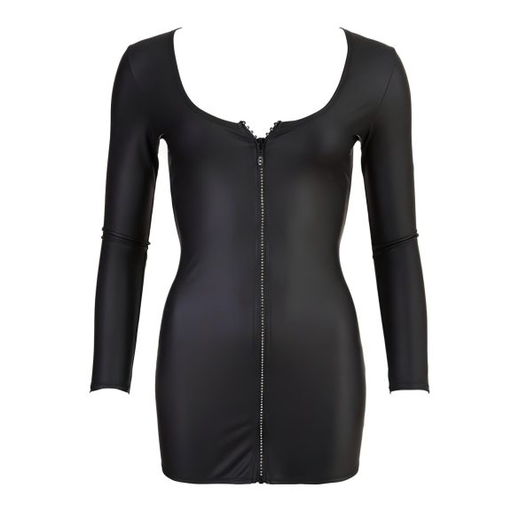 Cottelli - Black Party Dress with Rhinestone Zipper