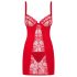 Obsessive Heartina - Red Nightdress & Thong Set