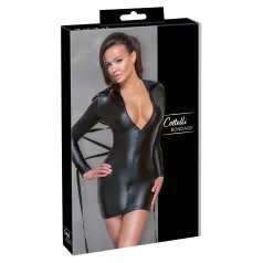 Cottelli Bondage - Shiny Effect Dress with Ties (Black)