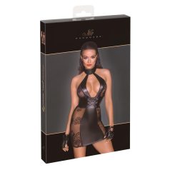 Noir - Lace-Up Mini Dress (Black)